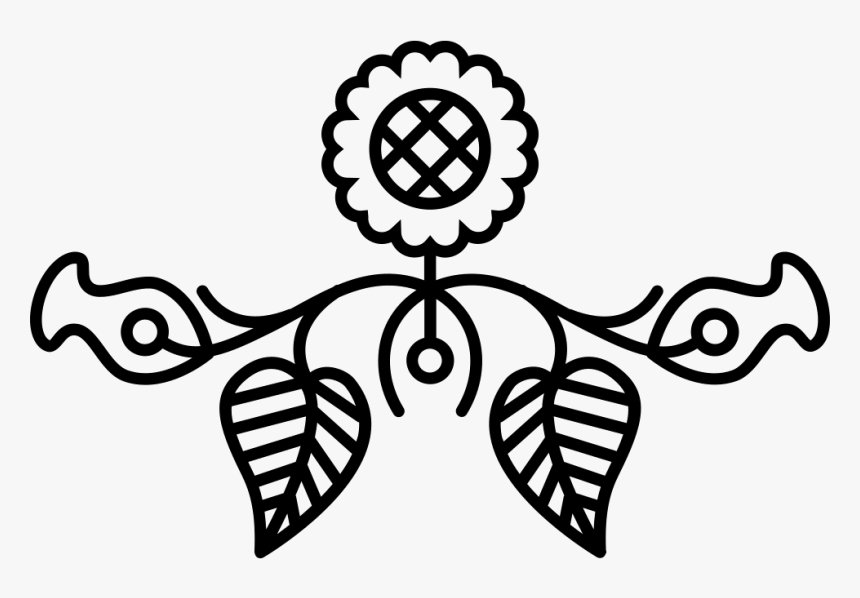 Floral Design Of Flowers And Leaves In Symmetrical - 華 創 車 電, HD Png Download