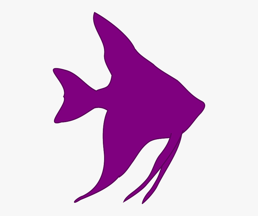 Purple Fish Silhouette, HD Png Download