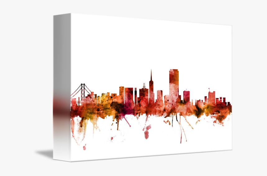 San Francisco Skyline Silhouette Png - San Fran City Skyline, Transparent Png