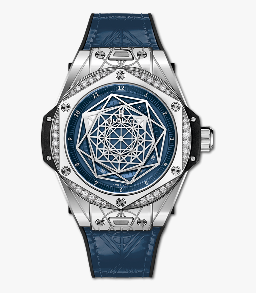 Big Bang One Click Sang Bleu Steel Blue Diamonds - Hublot Big Bang One Click Sang Bleu, HD Png Download