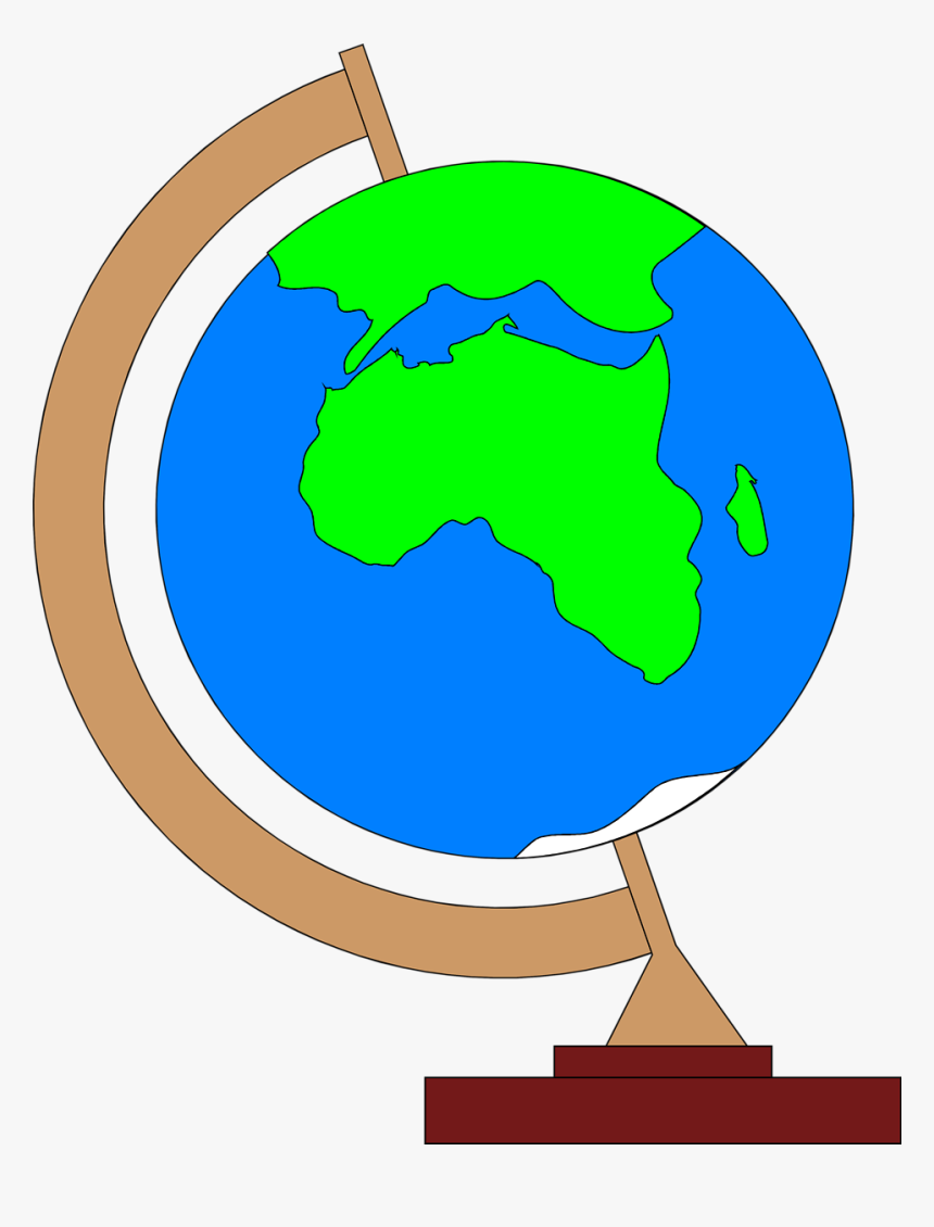 Globe Earth Map Clip Art - Illustration Of A Globe, HD Png Download