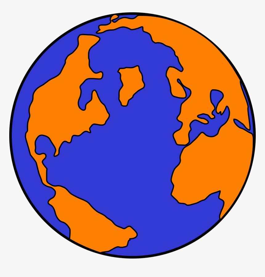 Orange And Blue Globe Clipart , Png Download - Orange And Blue Globe, Transparent Png