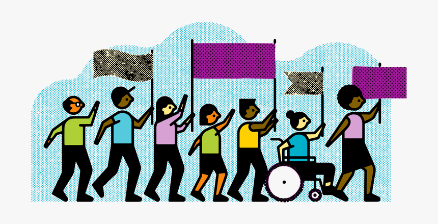 Peoplemarch Color@2x - Illustration, HD Png Download