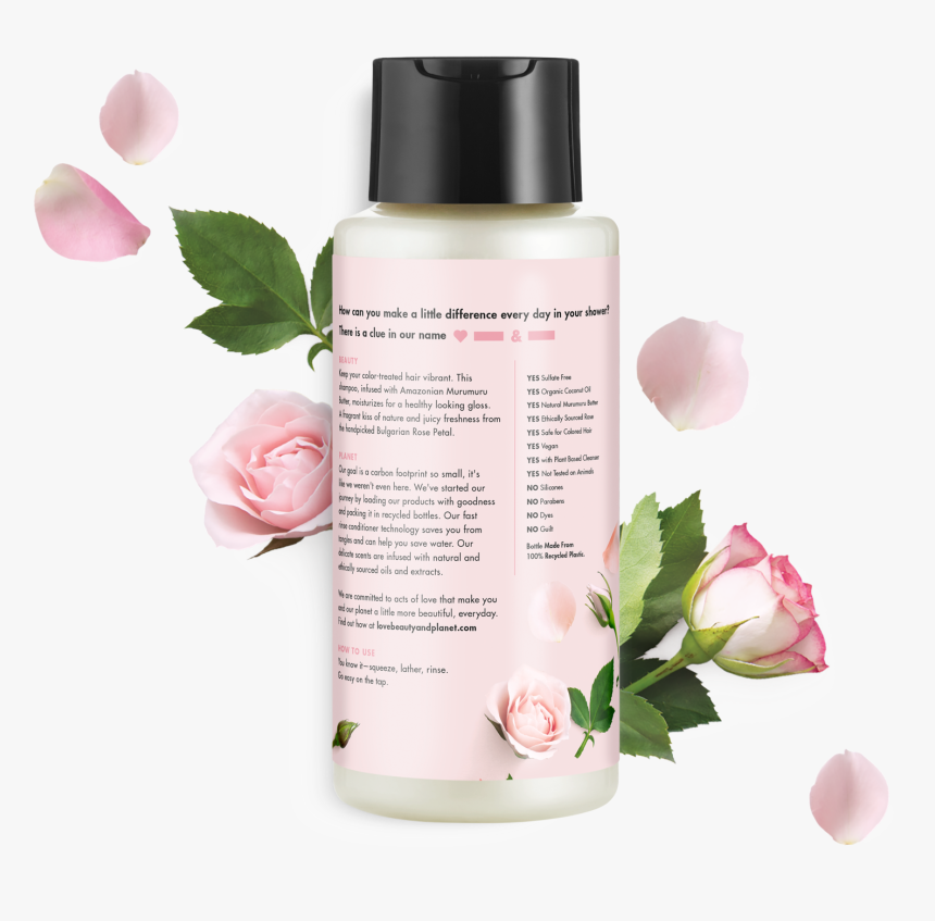 Rose-water - Body Lotion Love Beauty And Planet, HD Png Download