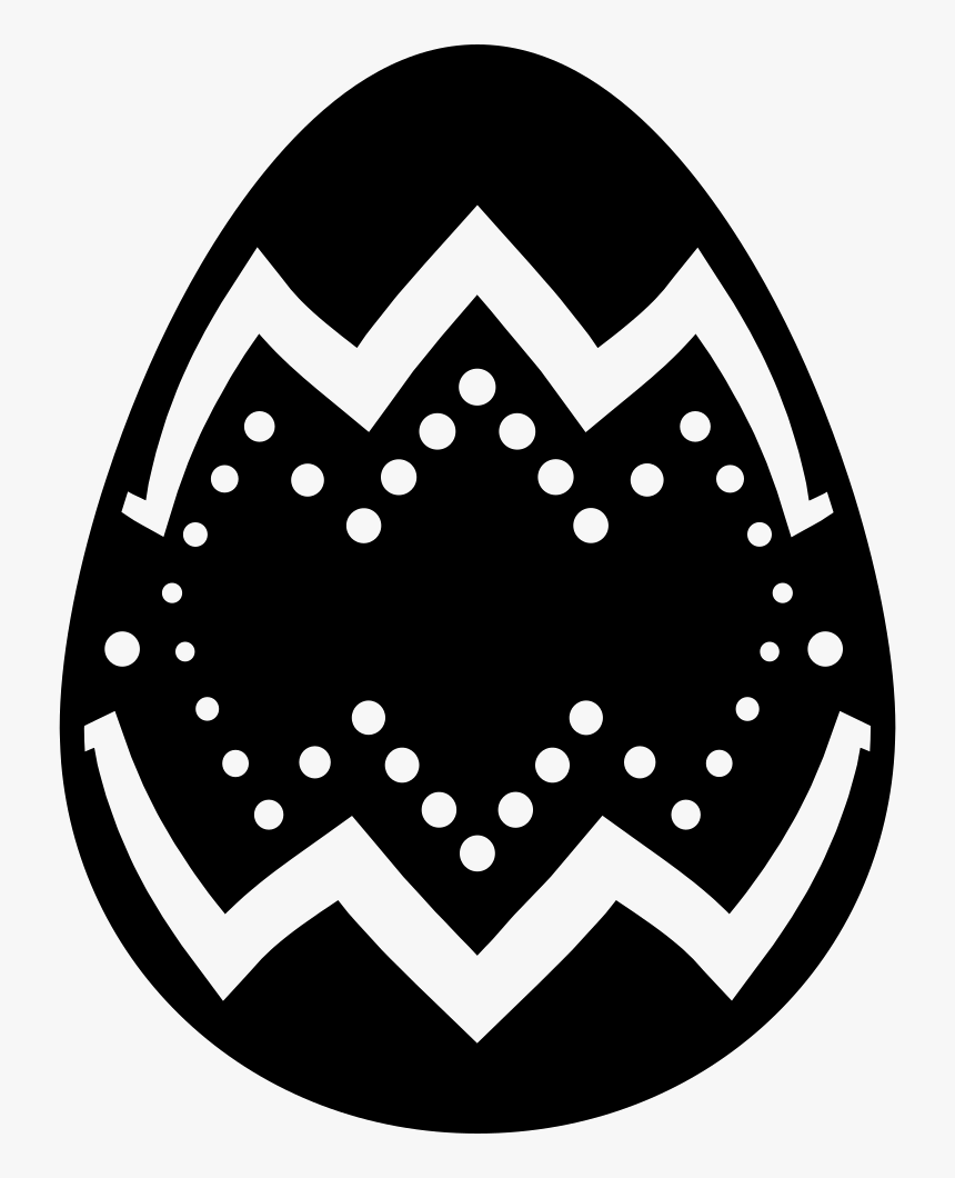 Easter Egg Of Dark Chocolate With Zig Zag And Dots - Huevo De Pascua Negro Png, Transparent Png