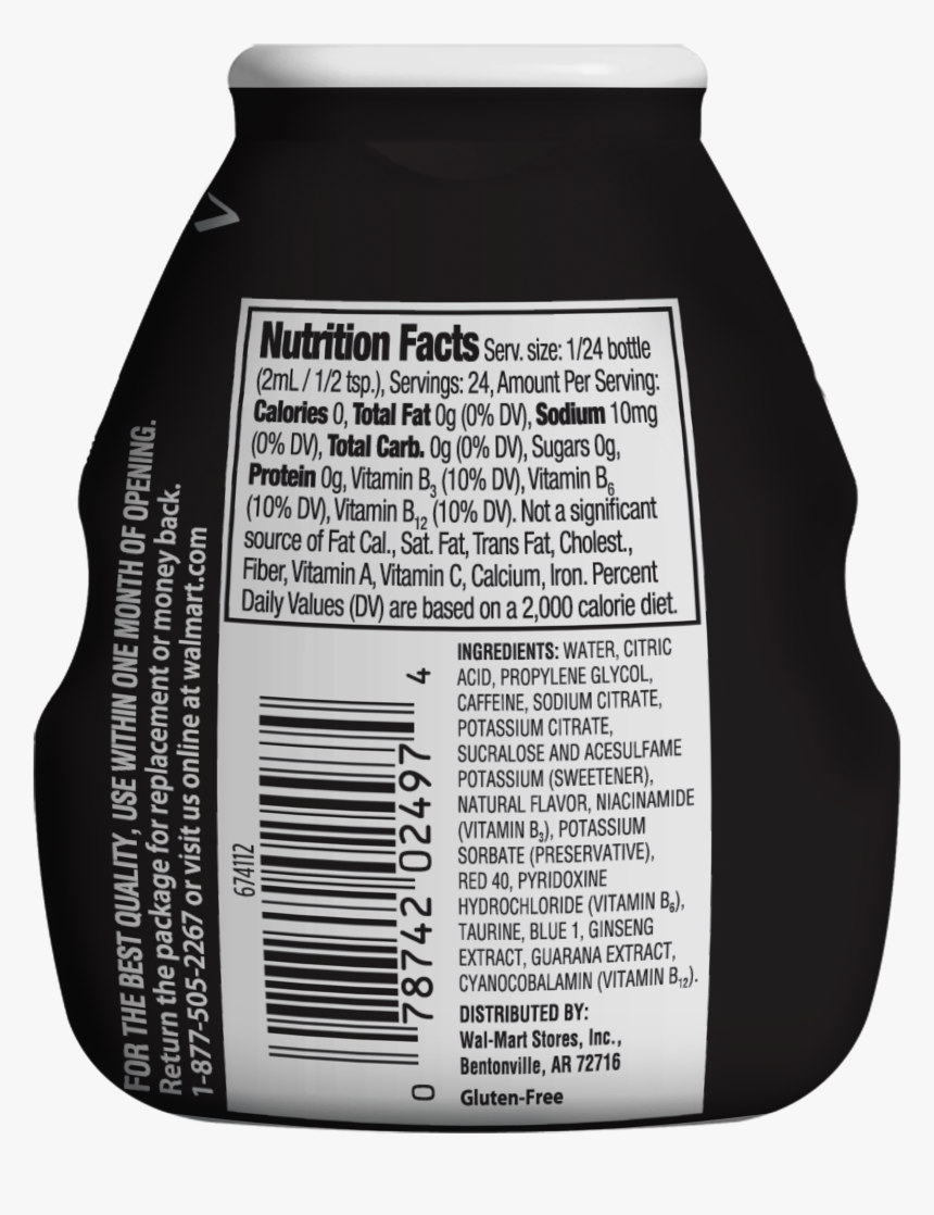 Transparent Energy Blast Png - Great Value Drink Enhancer Raspberry Black Tea, Png Download
