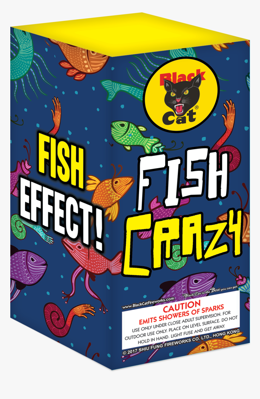 Fish Crazy - Black Cat Fireworks, HD Png Download
