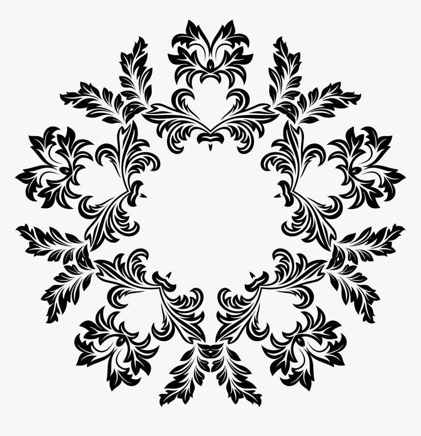 Decorative Ornamental Floral Flourish Design 6 Clip - Decorative Ornamental Design Png, Transparent Png
