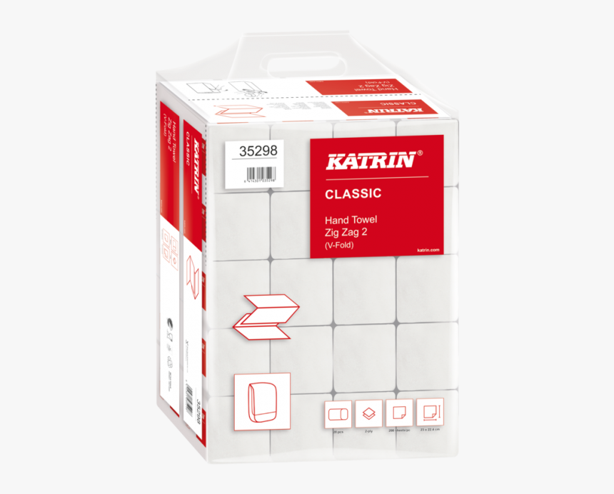 Katrin Classic Zig Zag 2ply Hand Towels - 35298 Katrin Classic Hand Towel Zig Zag 2 Handy Pack, HD Png Download