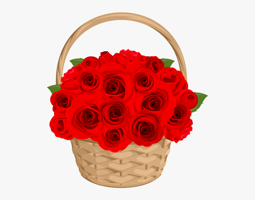 Rose Png - Basket Bunch Flower Png, Transparent Png