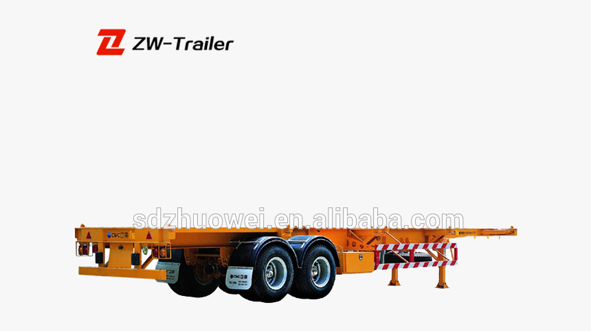 2-axle 20ft Skeleton Utility Cargo Container Truck - Trailer, HD Png Download