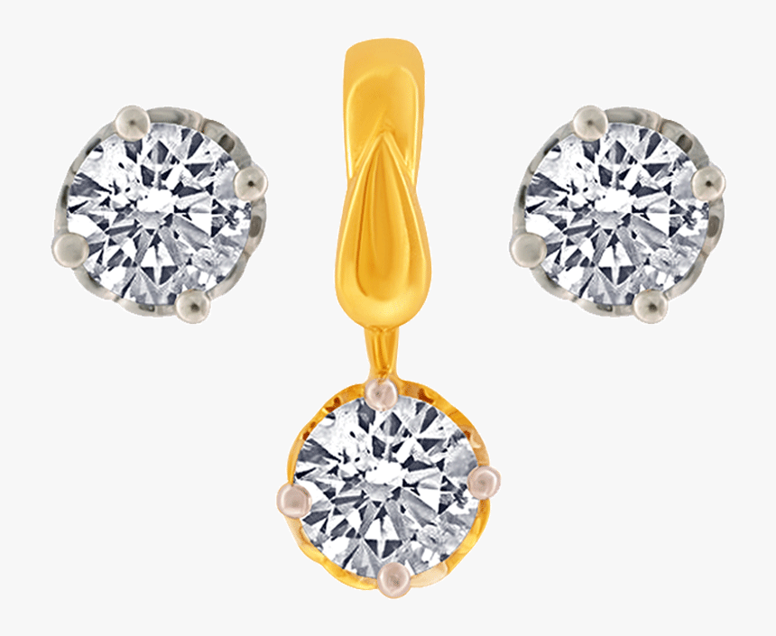 10kt Yellow Gold Jewellery Set For Women - Gold Diamond Jewellery Set Png, Transparent Png