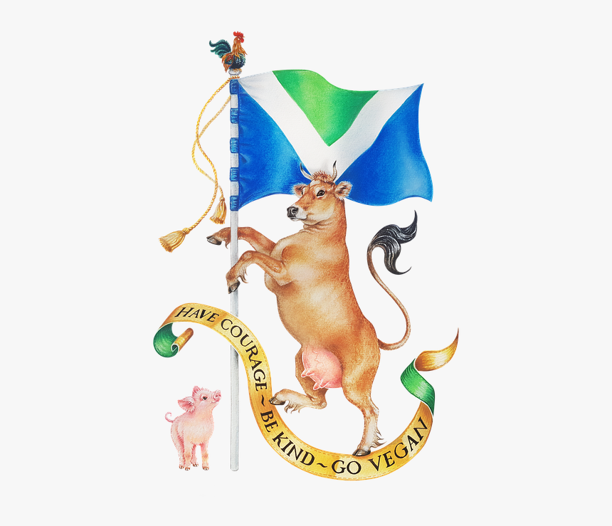 Vegan, Flag, Piglet, International, Plant, Roster - Have Courage Be Kind Go Vegan, HD Png Download