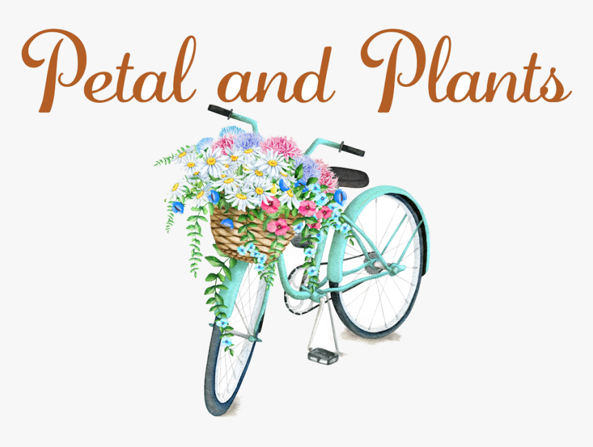 Petal And Plants - Outdoor Pillows With Bicycles, HD Png Download