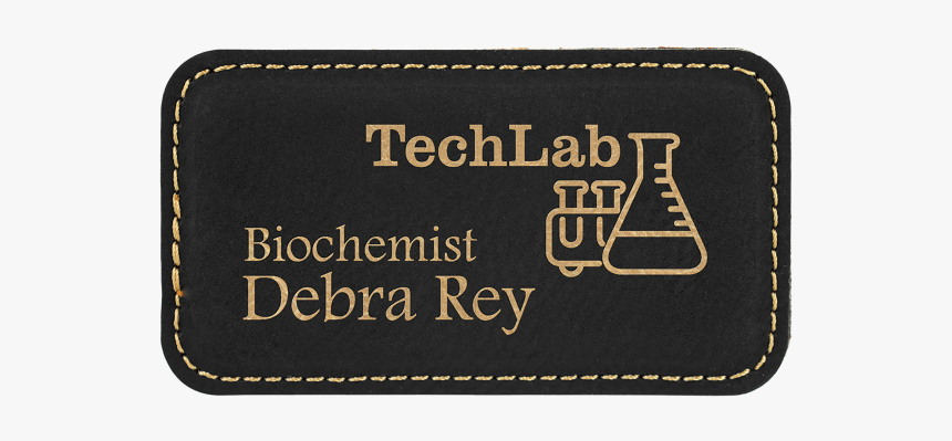 Black & Gold Leatherette Round Corner Name Badge With - Howard Becker, HD Png Download