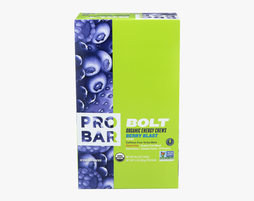 Probar Bolt Energy Chew Berry Blast Organic Box Of, HD Png Download