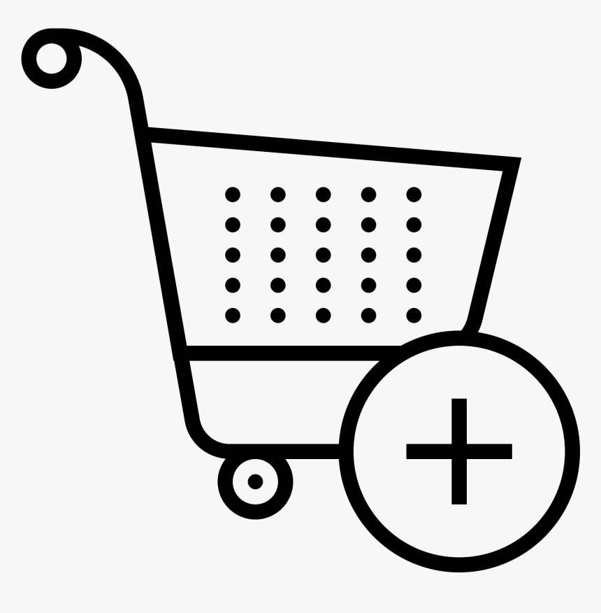 Add Shopping Cart Icon - Shopping Trolley Icon Old, HD Png Download