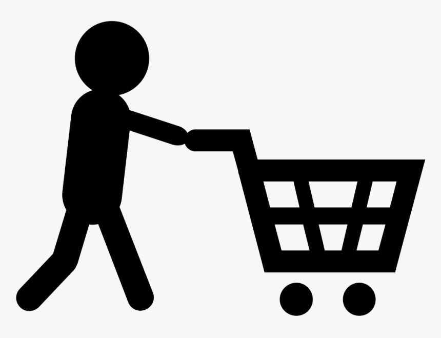 Black And White Shopping Cart - Marketing, HD Png Download