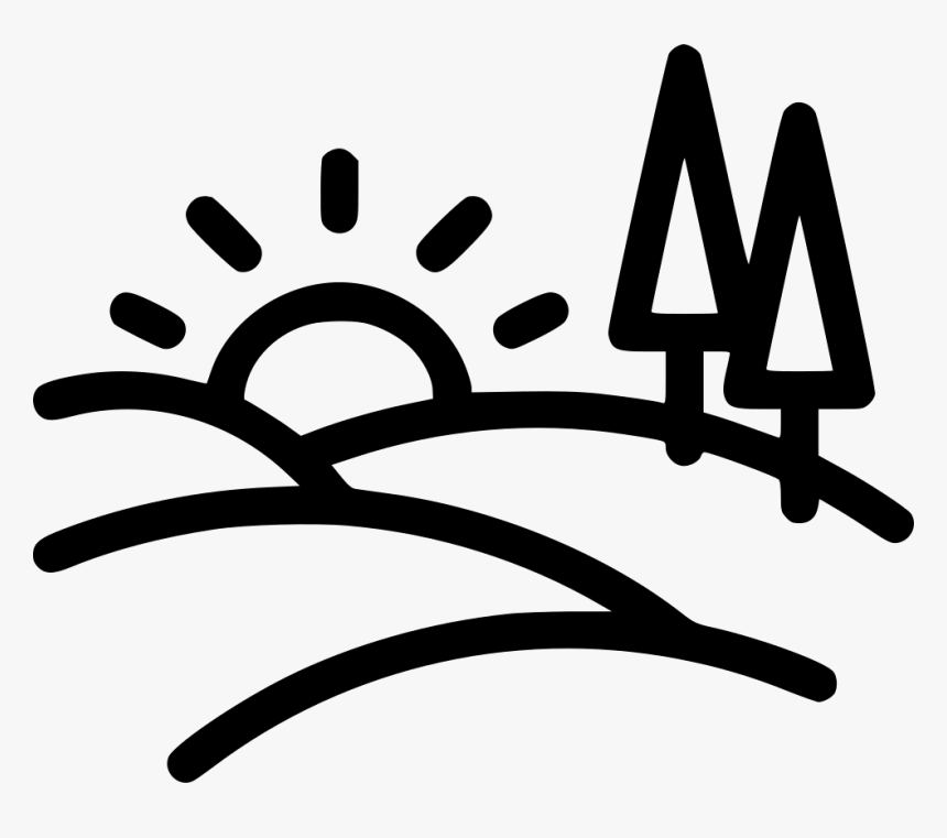 Country Side Rural Landscape Trees Scenery - Scenery Icon Png, Transparent Png