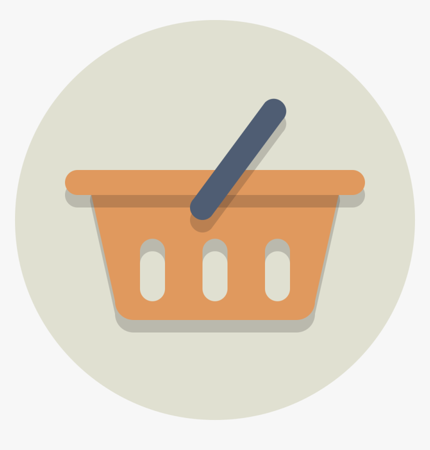 Circle Icons Cart - Basket Flat Icon, HD Png Download
