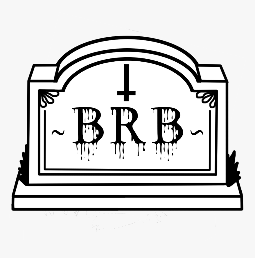Death Rip Grave Brb Iwanttodie Angelcore Blackandwhite, HD Png Download
