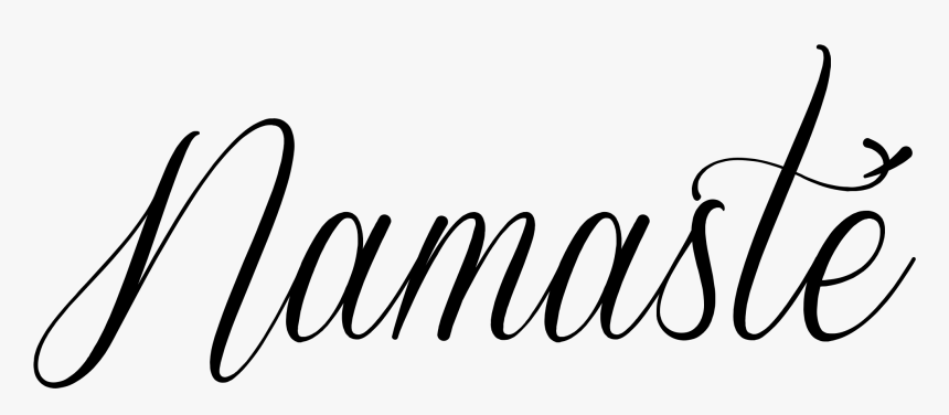 Namaste Written In Cursive, HD Png Download