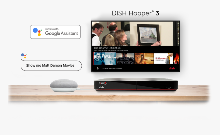 The New Voice Remote With The Google Assistant - Entertainment Center, HD Png Download