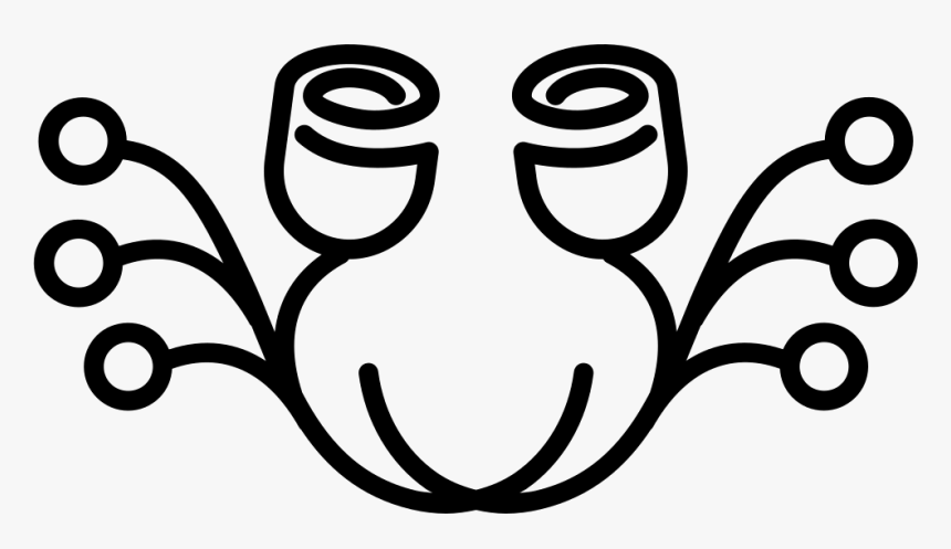 Rose Buds Symmetric Floral Design - Horizontal Symmetry Art, HD Png Download