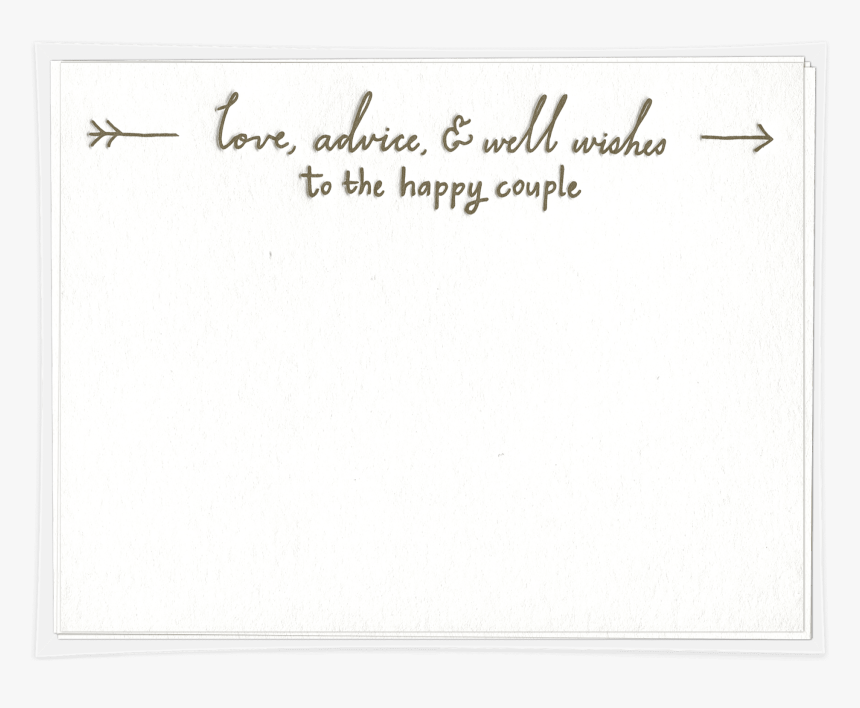 Love, Advice, & Well Wishes Arrow Wedding Advice Card - Display Device, HD Png Download