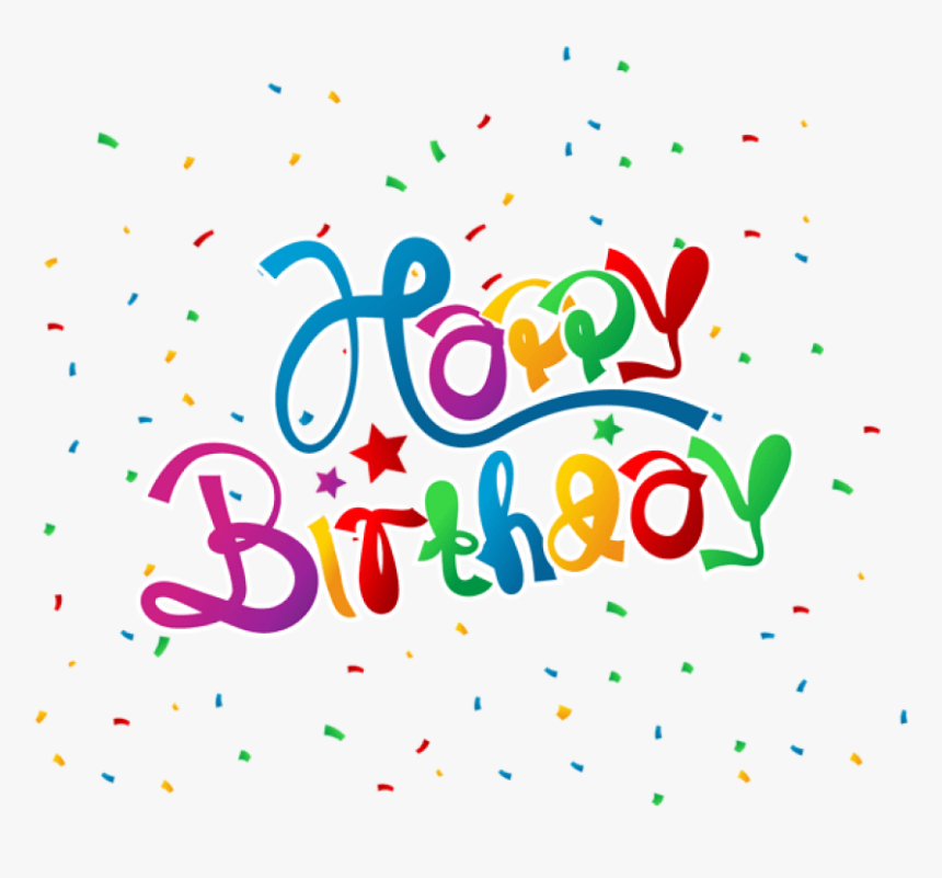 Free Png Download Happy Birthday With Confettipicture - Happy Birthday With Confetti, Transparent Png