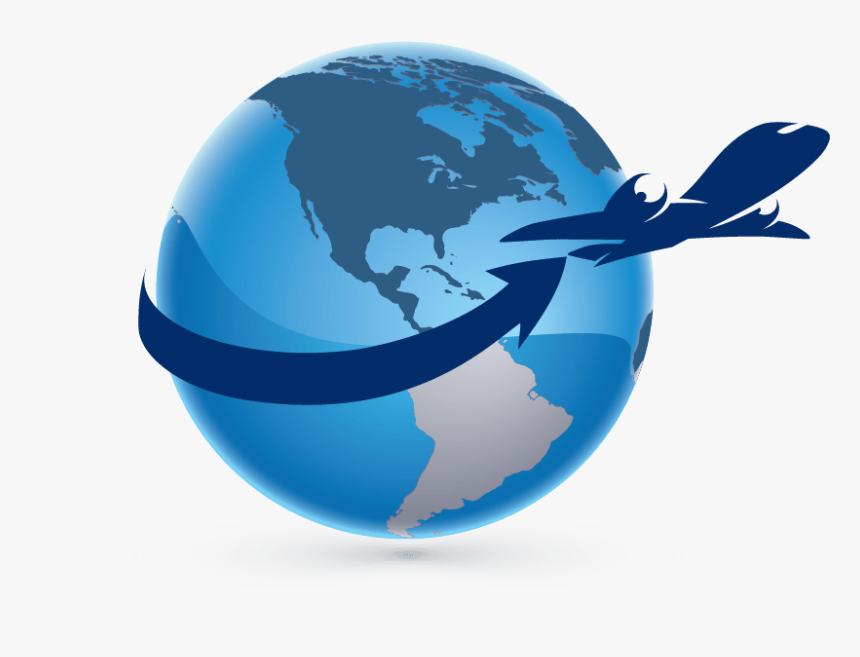 Airplane Globe Logo Computer Software - Free Travel Logo Design, HD Png Download