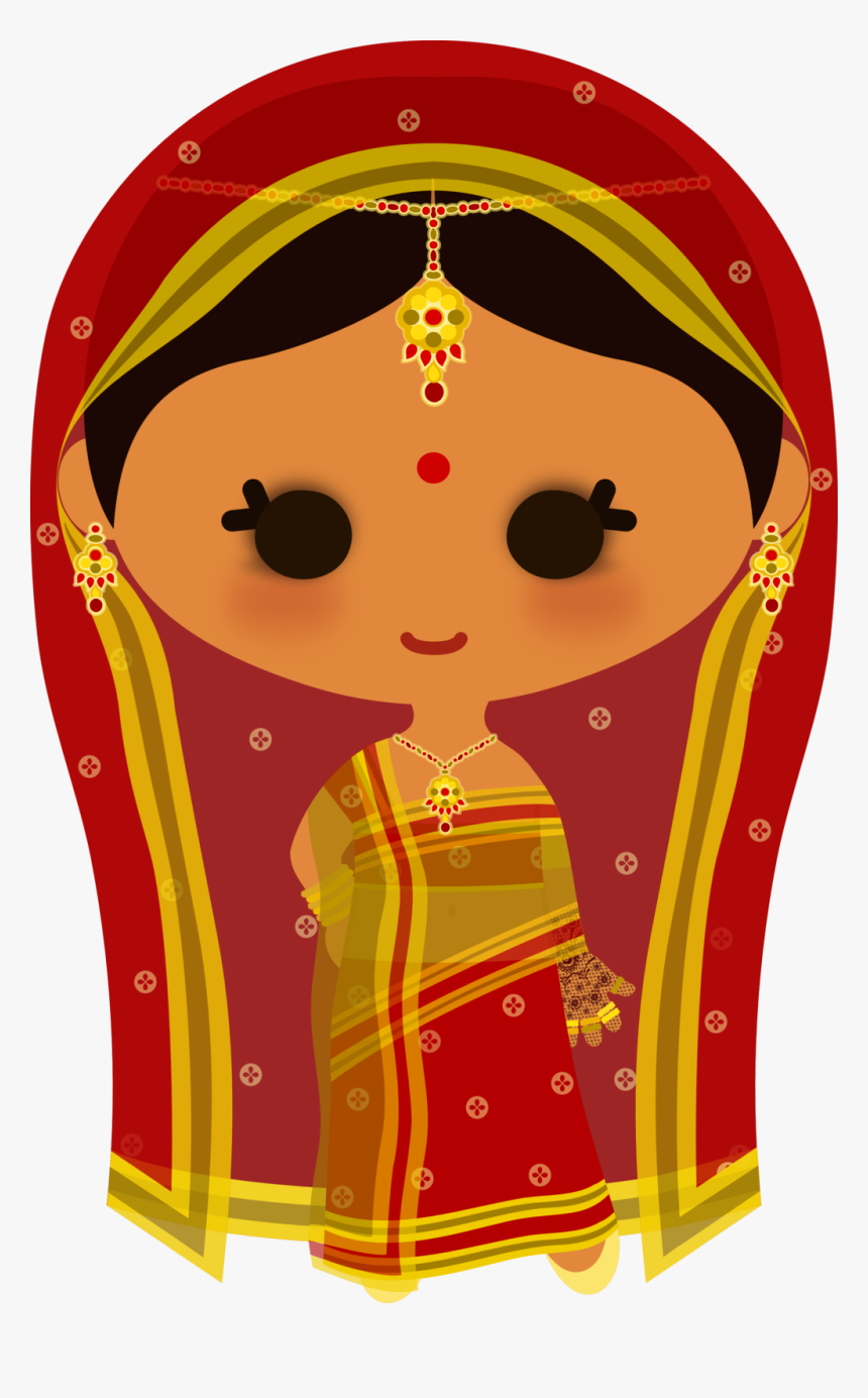 14 Cliparts For Free Download India Clipart Kawaii - Indian Bride Vector Png, Transparent Png