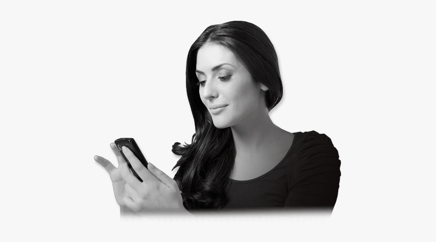 Woman With Iphone, HD Png Download