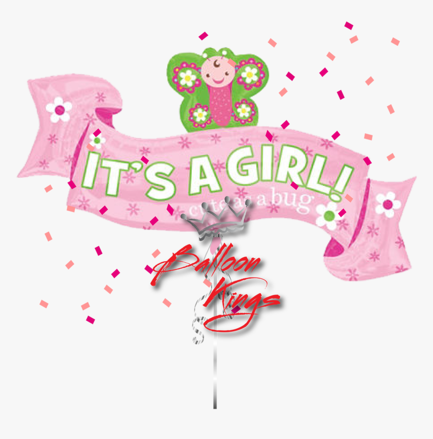 Its A Girl Butterfly Ribbon - Its Agirl Png, Transparent Png