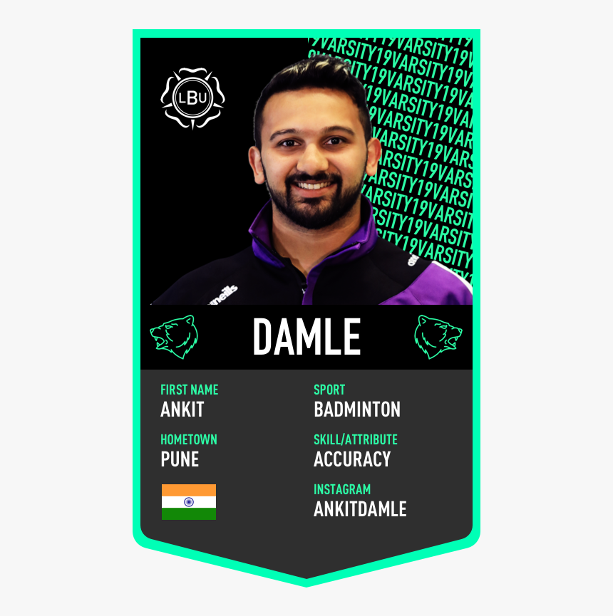 Ankit Damle Varsity Player Card - Poster, HD Png Download
