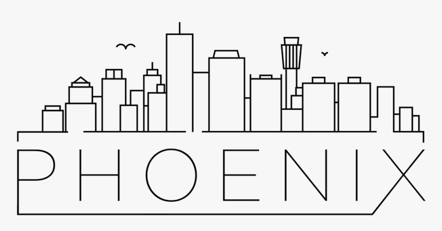 Hollywood Skyline Line Drawing, HD Png Download