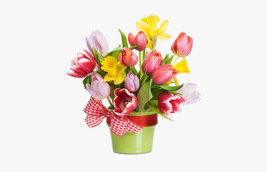 Tulip Spring Bouquet Flowers, HD Png Download