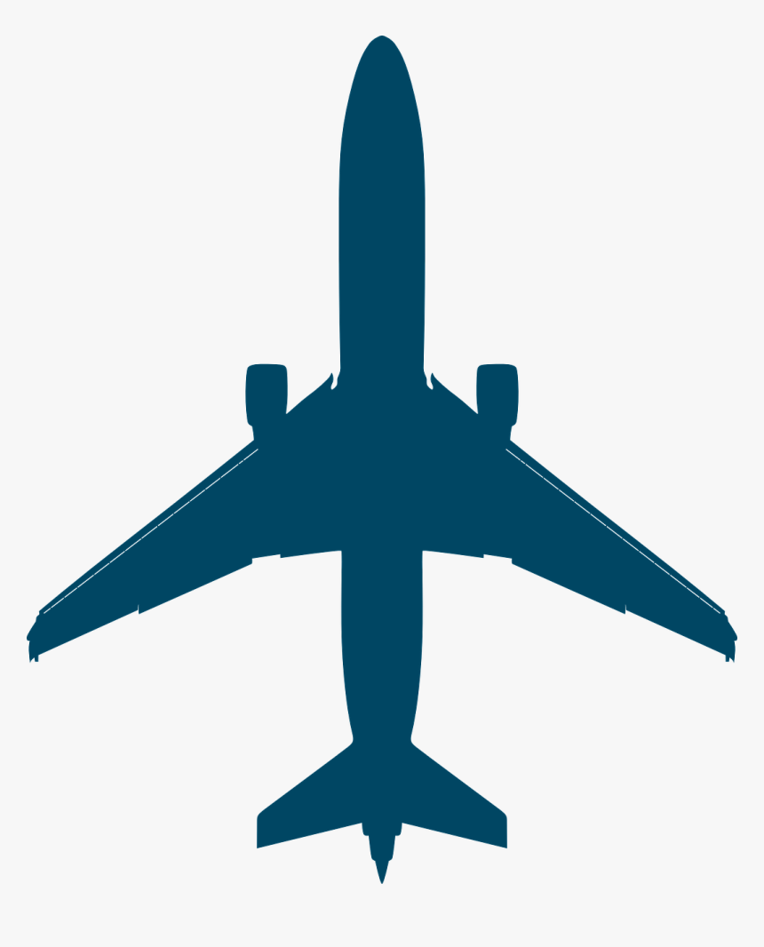 Airplane Silhouette Clip Art - Clipart Airplane Silhouette, HD Png Download