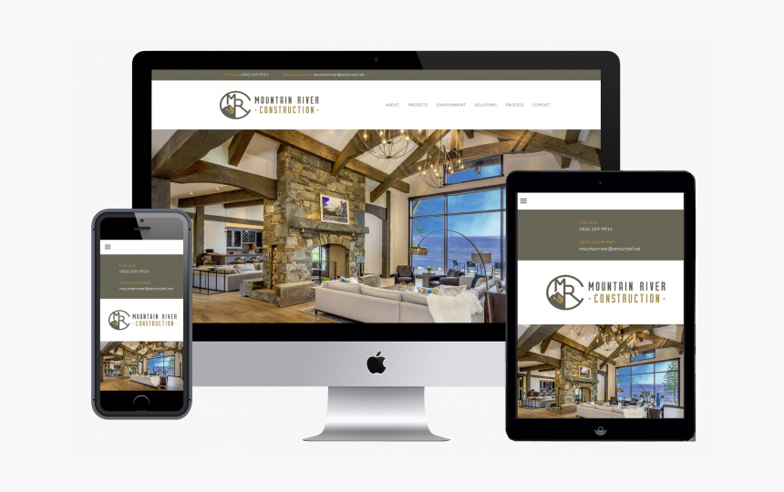 Mountain River Construction - Web Design, HD Png Download