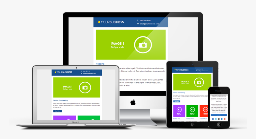 Respsonsive Email Design Device Mockup - Office 365 Device Png, Transparent Png
