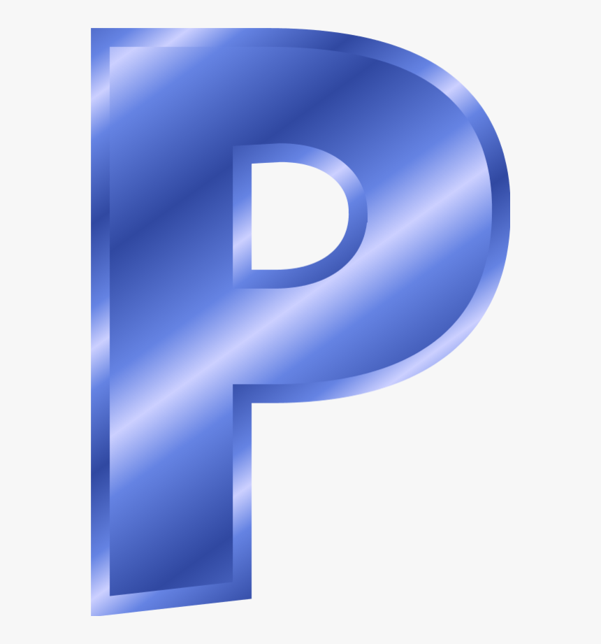 Flower Clipart Alphabet P Free - P Clipart Blue, HD Png Download