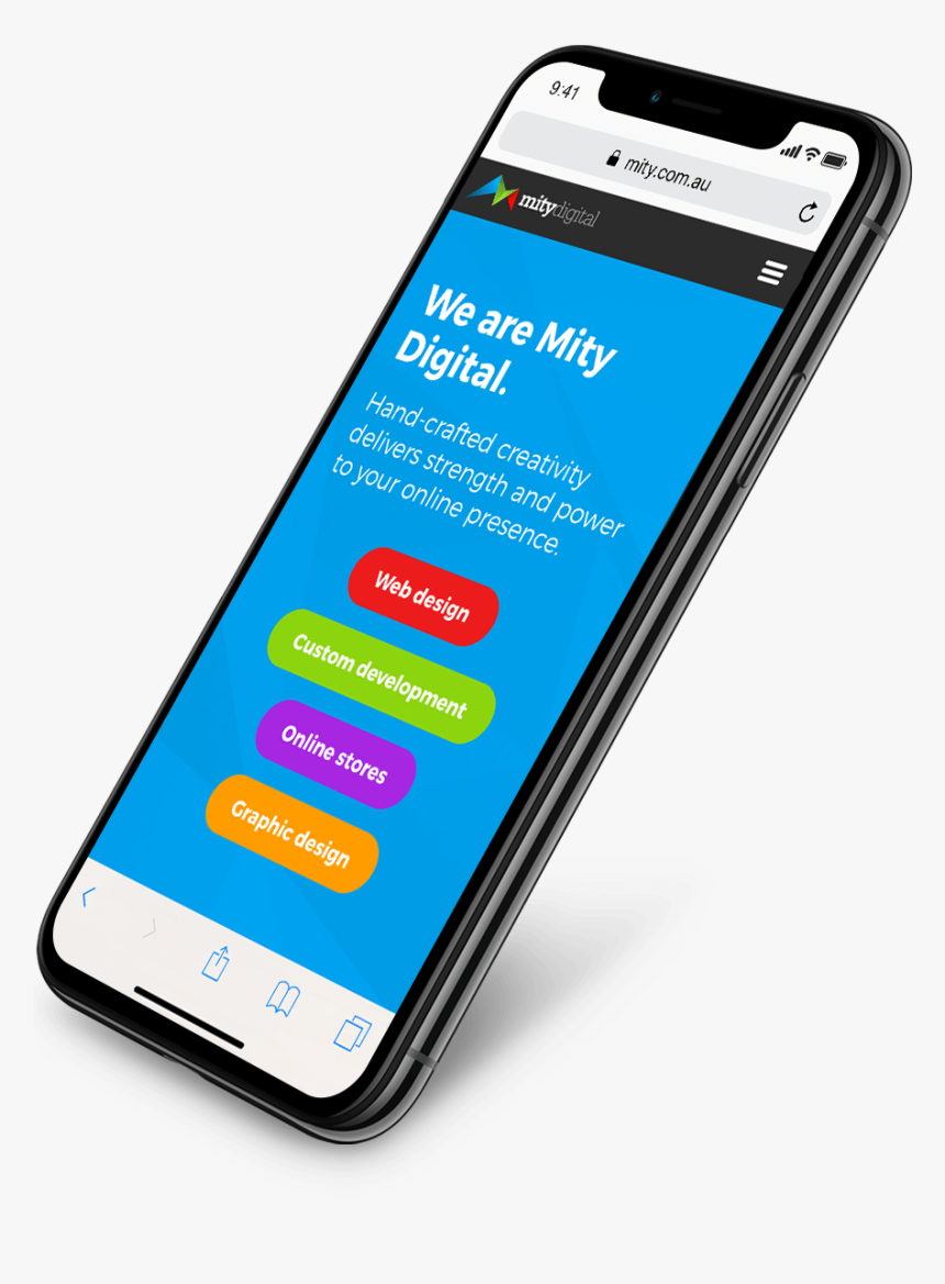 The Mity Digital Website On A Smartphone - Samsung Galaxy, HD Png Download