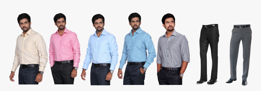 Assorted 7 Pcs Mens Dress Material - Formal Pant Shirt Png, Transparent Png