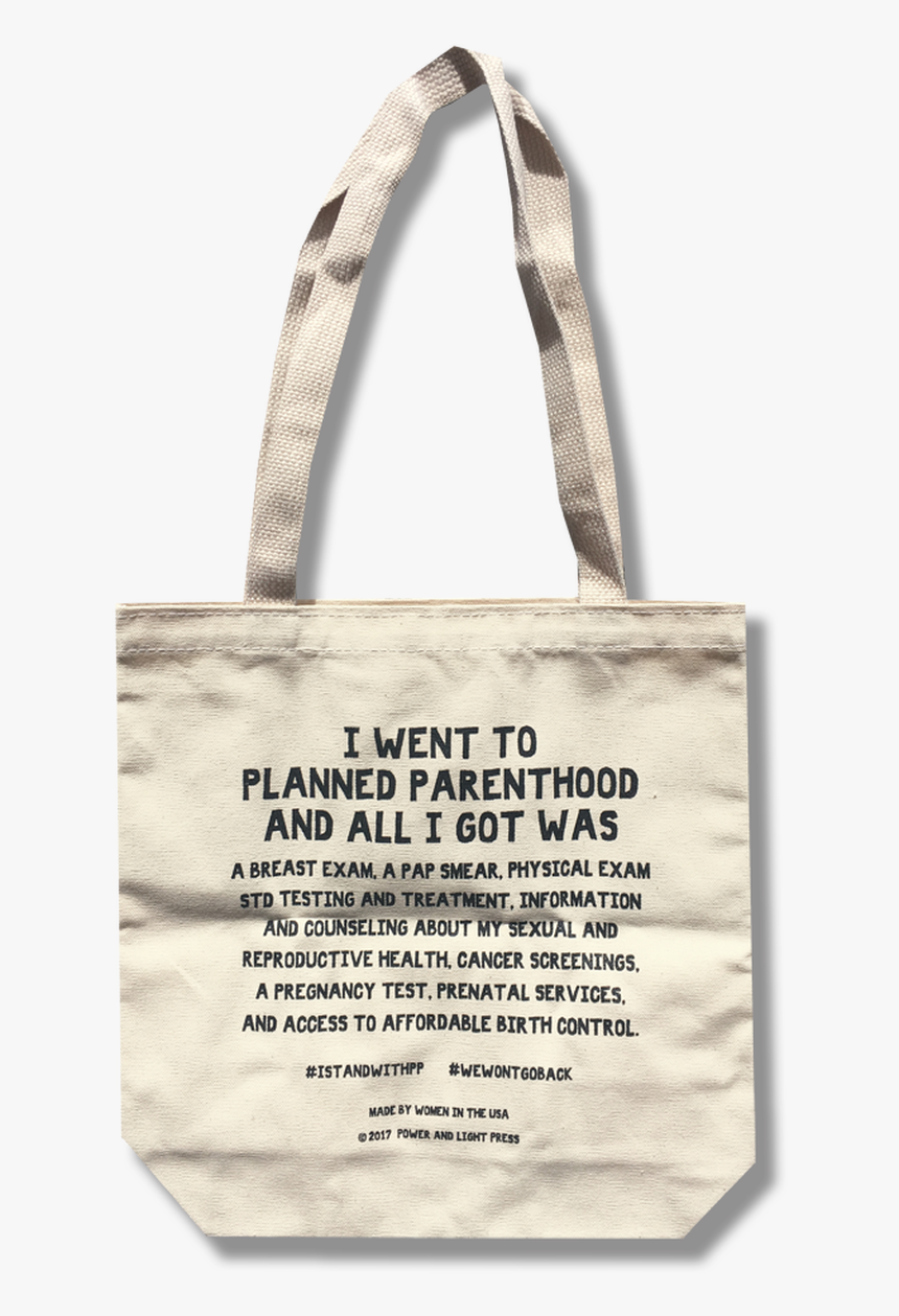 Stand With Planned Parenthood Tote Bag - Tote Bag, HD Png Download