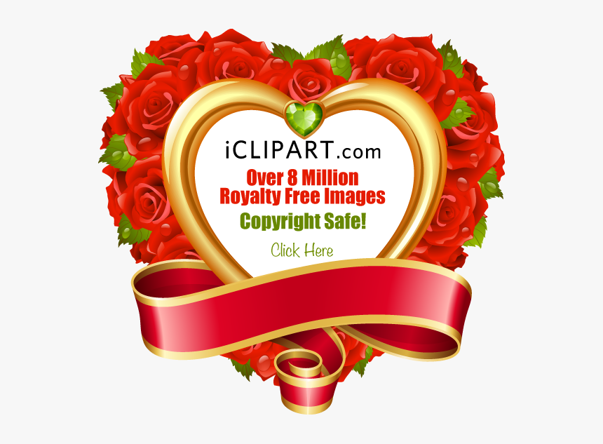 Over 8 Million Royalty Free Images At Iclipart - Rose Frame, HD Png Download