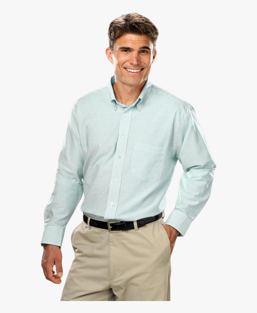 Mens Long Sleeve Tall Oxford - Pant Shirt Image Png Format, Transparent Png