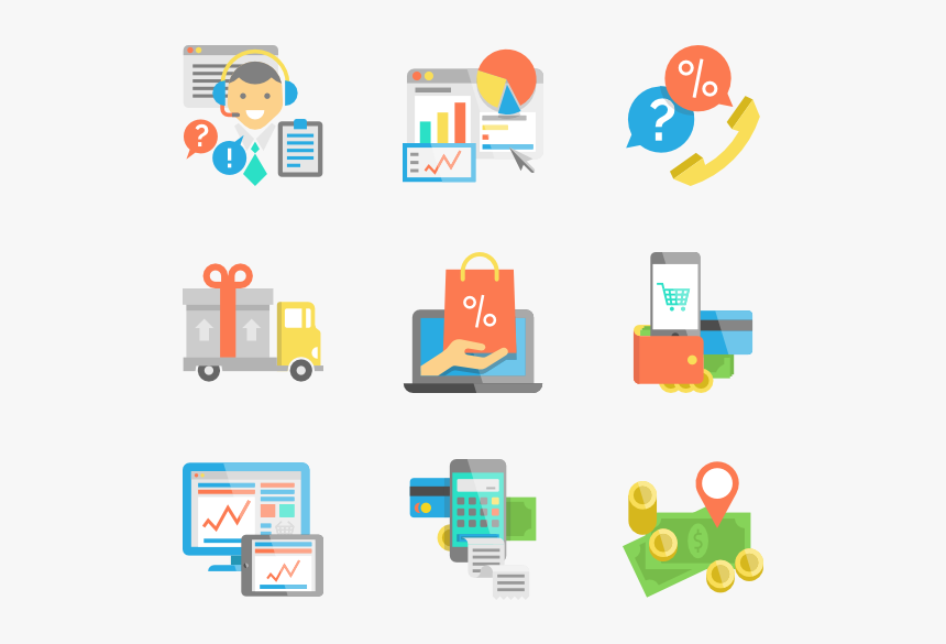E Commerce Flat Icon Png, Transparent Png