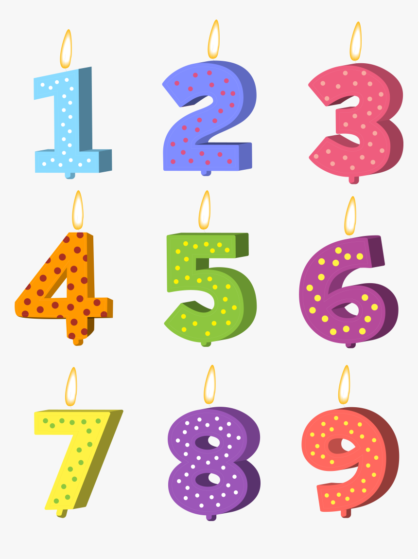 Birthday Candles Set Png Clip Art Imageu200b Gallery, Transparent Png