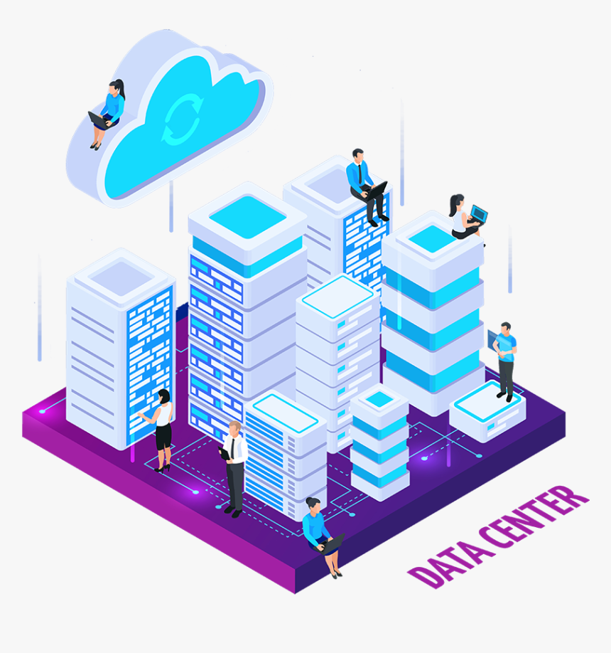 Ozcart Hosting Main Image Showing Servers And Staff - Data Center, HD Png Download