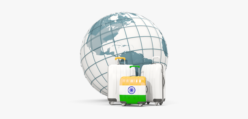 Bags On Top Of Globe - Globe, HD Png Download